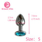 Lake Blue Gem Silver Metal Anal Plug Set by Dream Vibe Anal Trainer Kit Prostate Sex Toy Unisex Couple Backdoor Intimate Gift