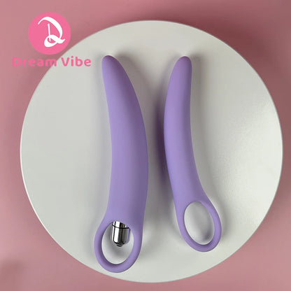 Lavender Pulse Vibrating Silicone Vaginal Dilators 10 Vibration Vaginal Muscle Stretch Regain Penetration Comfort Pleasure Woman