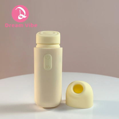 Dream Vibe Lola Lemon 3-1 Mini Sucker 5 Functions of Tapping Suction Vibrating Sex Toy for Woman Clitorial Nipple Stimulation