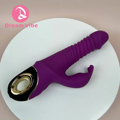 Ryder Rabbit Thrusting and 360 Degree Rotaion Dildo Head Dual Motor Vibrations Ultimate Pleasure Woman Sex Toy Orgasm Partner