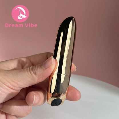 Rose Golden Powerful Bullet Vibrator Mini Sex Toy Female 19 Vibrations Penetration Stimulation Discreet Clit Spot Vibe Love Egg
