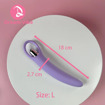 Lavender Pulse Vibrating Silicone Vaginal Dilators 10 Vibration Vaginal Muscle Stretch Regain Penetration Comfort Pleasure Woman