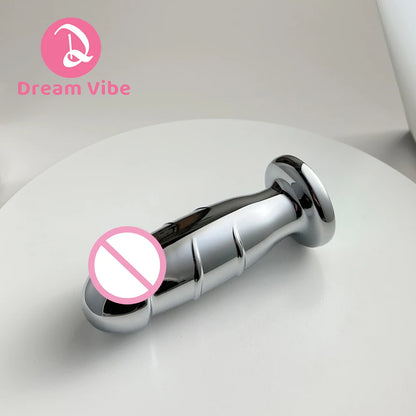 Metal Dildo Heavy Anal Plug Silver Bottom Gem Prostate Massager Men Sex Toy Anal Penetration Penis Stimulation 18+  Toy Buttplug