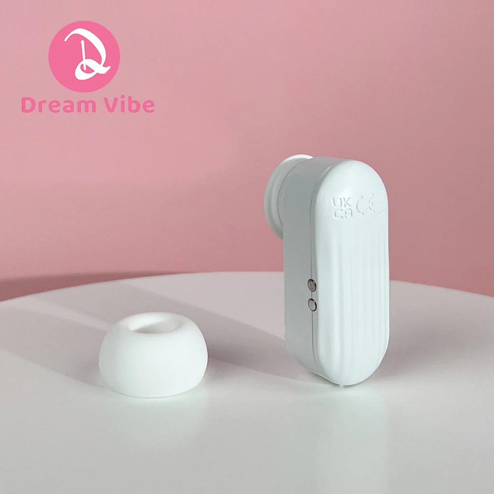 Mini Earphone Tapping Vibrator with Suction Head 5 Modes Clit and Nipple Stimulation Women's Sex Toy Girl Pleasure Romantic Gift