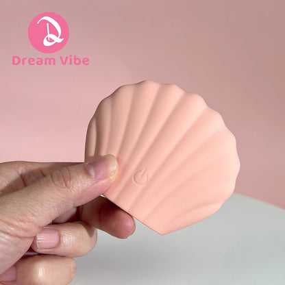 Venus Shell Vibrator by Dream Vibe - Peach Love Pleasure 10 Powerful Vibration Sex Toy for Woman Silicone Clit Stimulator Adult