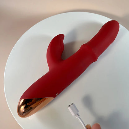 Flamingo Rabbit Vibrator from Dream Vibe Powerful Tapping Vibrating Beads Thrusting Adult Pleassure Sex Toys for Woman Love Gift