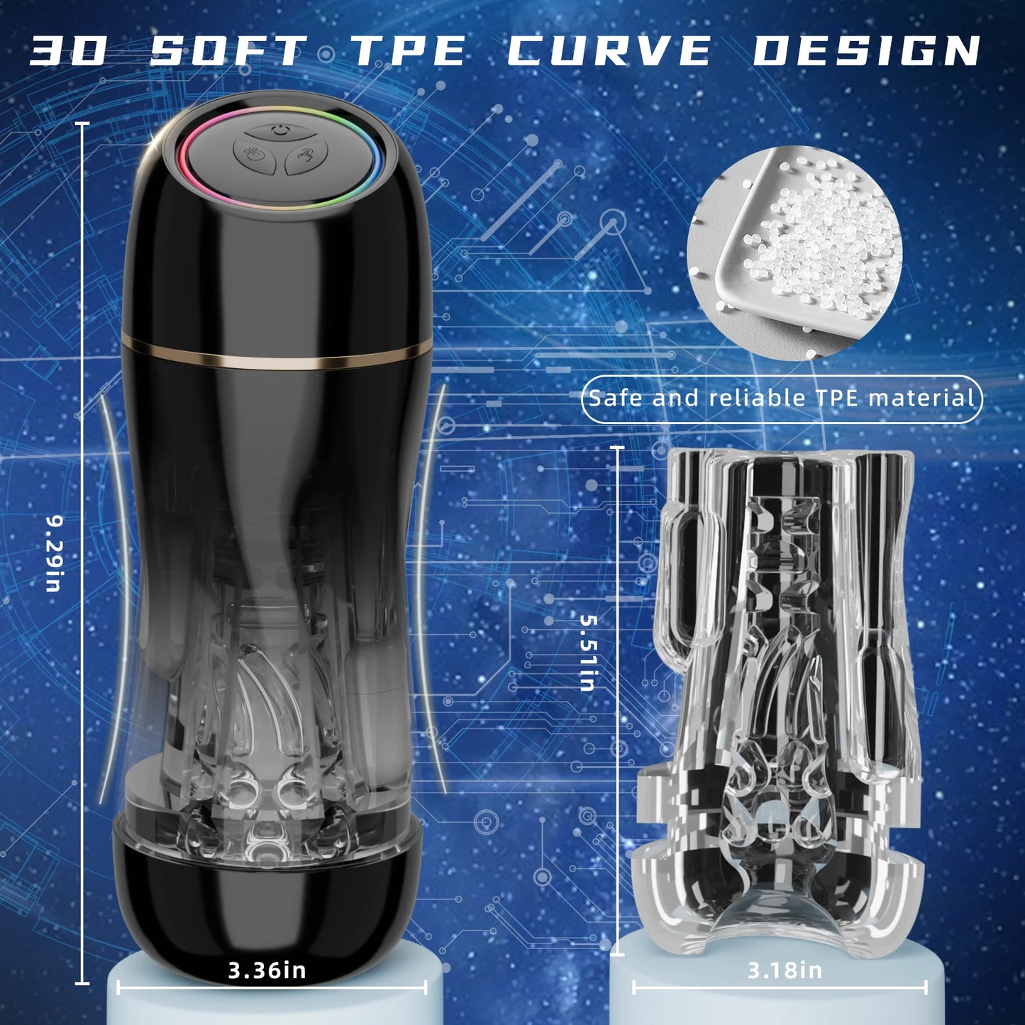 Male Masturbation Cup Blow Job Storker 10 Powerful Auto Suction & Vibration Oral Sex Pussy Sleeve Adult Sex Toy Men Penis Train