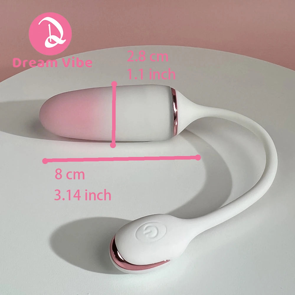 Gradient Pink Dream Bullet Egg Vibrator Dual Density Silicone 8 Poweful Vibrations Female Sex Toy Love Eggs G Spot Penetration