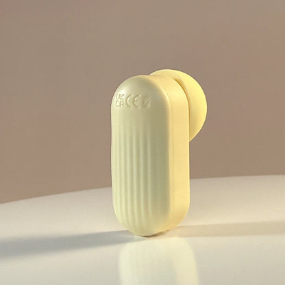 Dream Vibe Echo 2-in-1Mini Sucker Earphone Shaped Yellow Tapping and Sucking Vibrator Sex Toy Woman Nipple Clitorial Massager