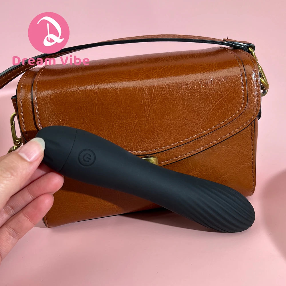 Classic Mini Wand Vibrator Black Silicone Massager 10 Powerful Vibration Sex Toy G-Spot Female Masturbation Relax Women's Toy
