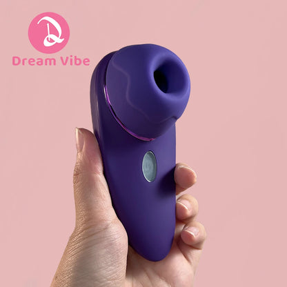 Dream Vibe Vivienne Touch Elegent Purple Tapping and Sucntion Vibrator Removable Head Sex Toy Woman Nipple Clitorial Massager