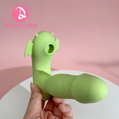 The Green Devil Clitoral Sucking G Spot Thrusting Vibrator Auto Heating App Control Gift for Her Erotic Sex Toy Pleasure Women
