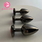 Metal Butt Plugs Jewel Inlaid Trainer Heart Shaped Gem Bottom Gunmetal Gray Backdoor Exploration Couple Sex Toy Foreplay