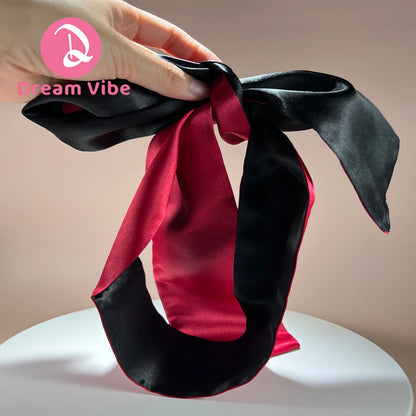 1/2/3pcs Satin Serenade Silk Blindfold by Dream Vibe Red and Black 1.5m Sexual Bondage Play Cosplay BDSM Romantic Love Fun