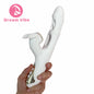White Dargon 3 in 1 Rabbit Vibrator Heating Dual Flapping Suction Vibration Pleasur Intimate Sex Toy Women Penetration Deep Love
