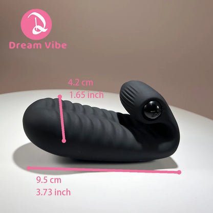 Tongue Shape Finger Vibrator Black Silicone G-Spot Clit Stimulation Button Battery Bullet Oral Sex Toy Pleasure Masturbation