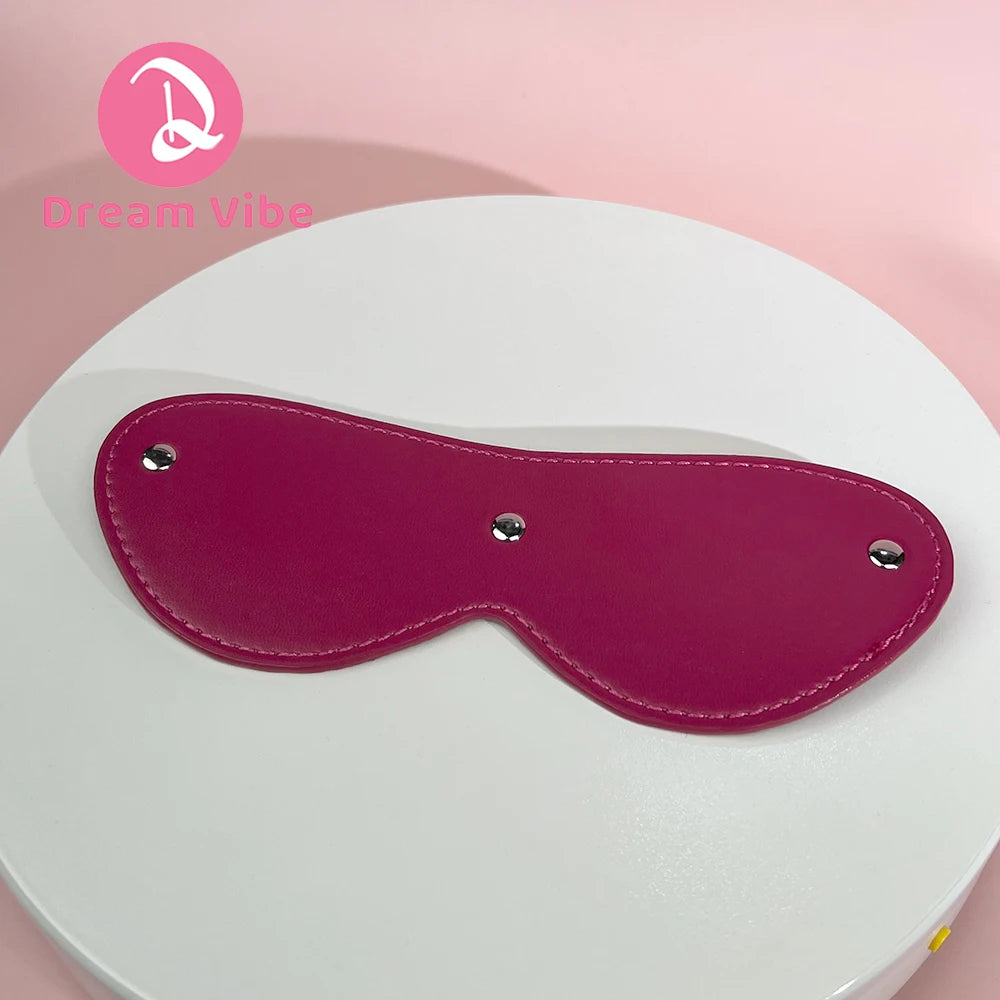 Elastic Band Faux Leather Blindfold PU Rivet Eye MasK Bondage Sex Toy Erotic Cosplay Unisex Couple Toy Romantic Gift Women Men