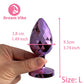 Rhombus Surface Jewelled Metal Anal Plug Shiny Purple Butt Trainer Set Backdoor Penetration Men Sex Toy Prostate Massager
