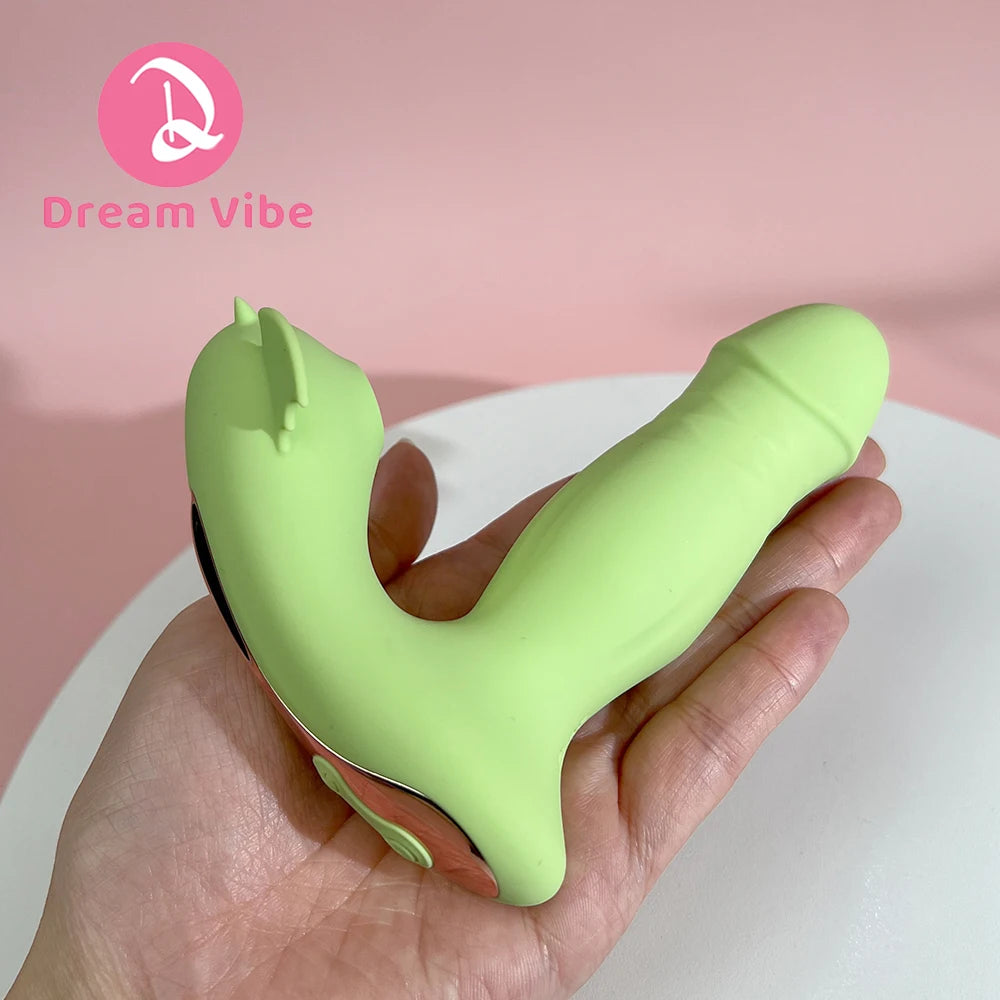 The Green Devil Clitoral Sucking G Spot Thrusting Vibrator Auto Heating App Control Gift for Her Erotic Sex Toy Pleasure Women