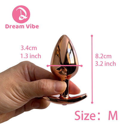 Dream Vibe Luxe Anal Plug Collection Anchor Shape Anal Plug Rose Gold Anal Trainer Kit Adult Sex Toys for Women Men Sex Gifts SM