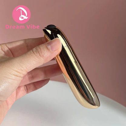Rose Golden Powerful Bullet Vibrator Mini Sex Toy Female 19 Vibrations Penetration Stimulation Discreet Clit Spot Vibe Love Egg