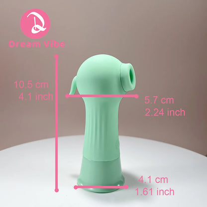 Green Bean Mini Sucker Built-in USB Rechargeable 7 Suction Modes Discreet Pleasure Sex Toy Woman Pocket Vibe Clit Nipple Toy