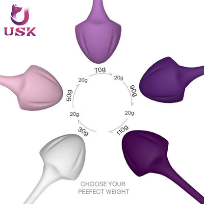 Kegel Exercise Set For Women Tightening Products Postpartum Recovery Weights Exercise Pelvic Muscle Pelvic Floor Ben Wa Ball