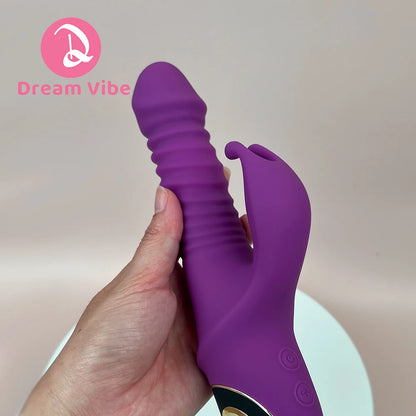 Ryder Rabbit Thrusting and 360 Degree Rotaion Dildo Head Dual Motor Vibrations Ultimate Pleasure Woman Sex Toy Orgasm Partner