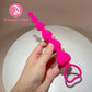 Pink Heart Anal Beads Butt Plug Prostate Massager Silicone Erotic Sex Toy Woman Men Backdoor Pleasure Anal Training Expanding