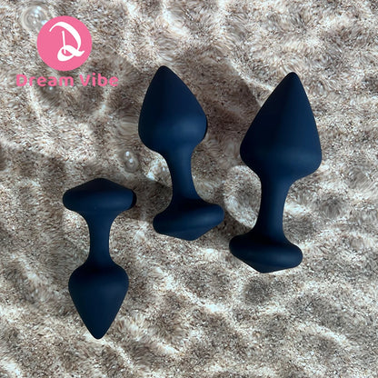3pcs Silicone Anal Plug Set S M L Anal Training Kit Penetration P Spot Stimulation Prostate Massager Male Female Sex Toy Adult