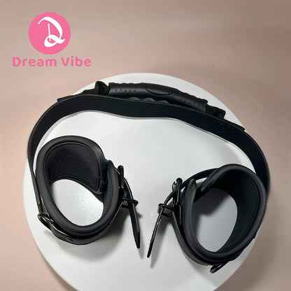 Take Me Away Handcuffs with Handle Soft Material Comfortable Wearing Sex Play Romantic Game Bondage Tool Pleasure Love Toy