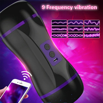 APP Control Automatic Male Masturbators for Man Double Head Vibrating Oral Sex Pussy Vagina Blowjob Adult Sex Toys for Men