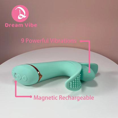 Lila Clit Vibrator Mint Green Banana Sex Toy for Woman Smooth Silicone Intimate Pleasure Stimulator Couple Foreplay Masturbation