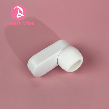 Bella 2 in 1 Tiny Sucker White Licking and Sucking Mini Vibrator Earphone Shape Sex Her Toy Pleasure Woman Nipple Clitorial 18+