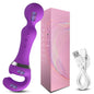 Powerful 2 in 1 AV Vibrator Female Magic Wand Clitoris Stimulator USB Recharge 20 Modes G Spot Massager Sex Toys Dildo for Women