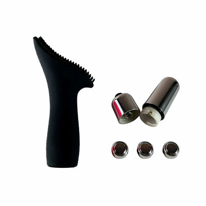 Silicone Brush Head Black Mini Vibrator Single Strong Vibration LR44 Button Battery Powered Pleasure Sex Toy Woman Need Bullet