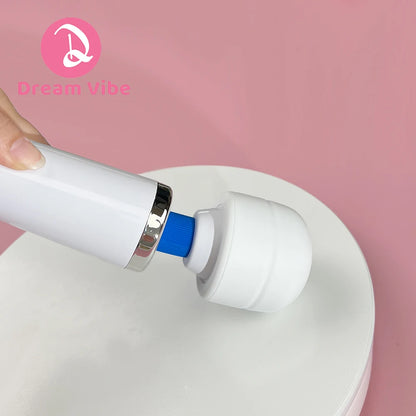 Cabled Mega Wand UK Plug Wand Massager with Wire Super Powerful 10 Vibrations Pleasure Women Sex Sports Recovery Muscle Aches