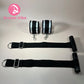 Over-The-Door Restraint Handcuffs Strong Nylon Straps Silver and Black Cuffs Lenght Adujustable Bondage Sex Play Device