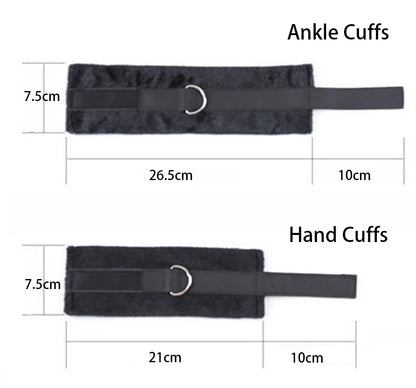 Under Mattress Restraint Kit Under Bed HandCuffs and Ankle Cuffs  Adult Sex Play King Size Bed Straps Restraints Sex Toy BDSM