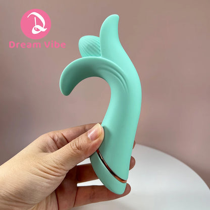 Lila Clit Vibrator Mint Green Banana Sex Toy for Woman Smooth Silicone Intimate Pleasure Stimulator Couple Foreplay Masturbation