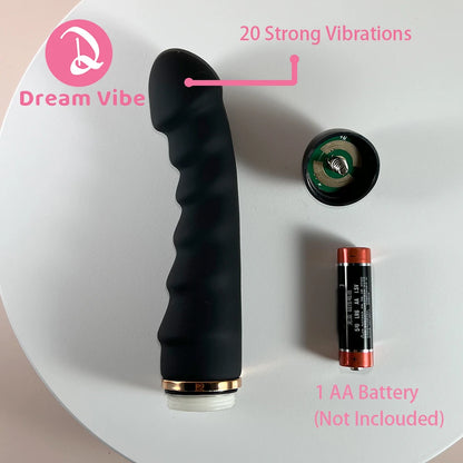 20 Modes Black Mini Wand by Dream Vibe AA Battery Power Woman Masturbation Pleasure Need Silicone Sex Toy Penetration Clit Dildo