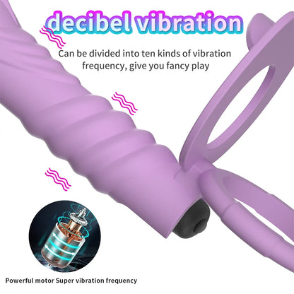 Double Penetration Anal Plug Dildo Butt Plug Vibrator For Men Strap On Penis Massage Vagina Plugs Adult Sex Toys For Couples 18+