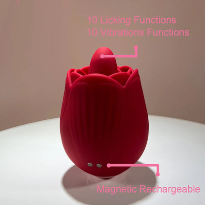 Hot Tulip Vibrator by Dream Vibe 10 Licking and Vibrating Sex Toy Massager for Pleasur Clit Stimulation Erotic Girl Toy Female