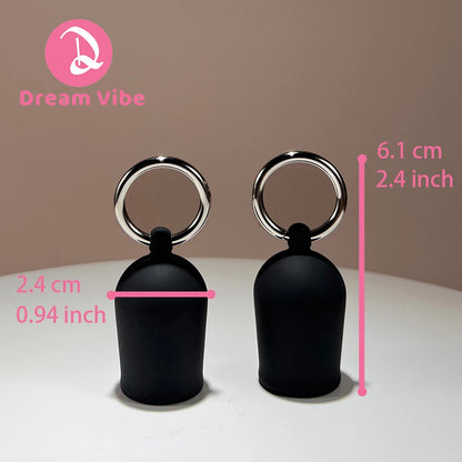 The Perfect Pair Silicone Nipple Suckers  by Dream Vibe Compatiable with Bondage Chains or Weights BDSM Sex Play Pleasure Fun