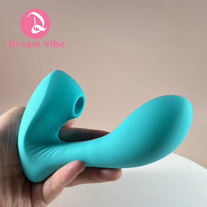 Embrace me Strapless Strap-on Vibrator Clitorial Sucker 10 Powerful Vibration 10 Suctions Sex Toy Woman G-Spot Penetration dildo