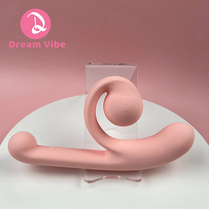 Pink Snail Vibrator G-spot Dildo Penetration Flexbile Snail for Perfect Clit Fit Stimulaiton 10 Modes Pleasur Sex Toy for Woman