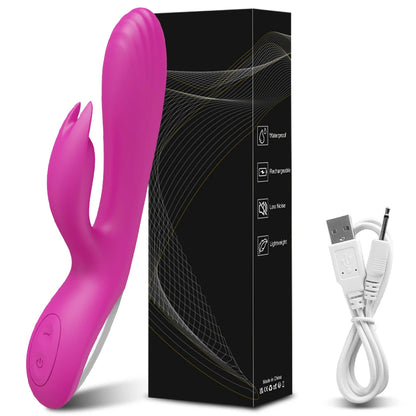 Powerful G Spot Rabbit Vibrator for Women Nipple Clitoris Stimulator Massager Dual Motors Dildo Adult Goods Sex Toys for Female