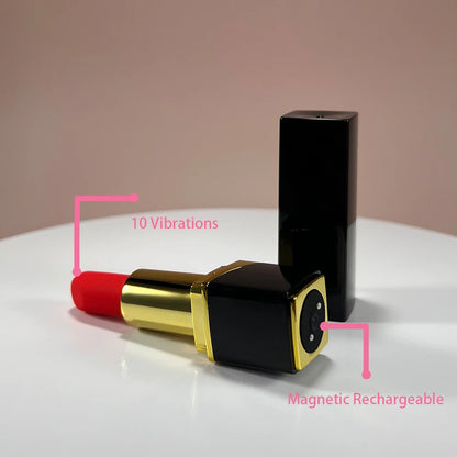 Hot Lipstick Vibrator 10 Vibrations Adult Sex Toy for Woman Intimate Pleasure Love Gift Nipple Clit Stimulator Discreet Vibe