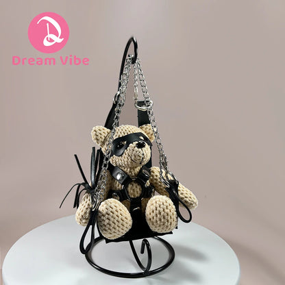 Bondage Bear and Swing BDSM Kinky Love Toy Gift for Couple Intimate Valentine's Day Selection Bachelorette Party