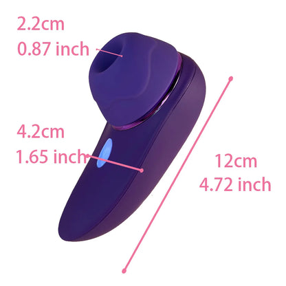 Dream Vibe Vivienne Touch Elegent Purple Tapping and Sucntion Vibrator Removable Head Sex Toy Woman Nipple Clitorial Massager